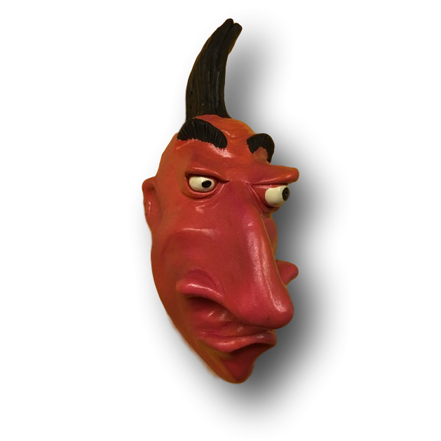 Red And Black Seminole Mask Fish With Attitude By Mike Quinn